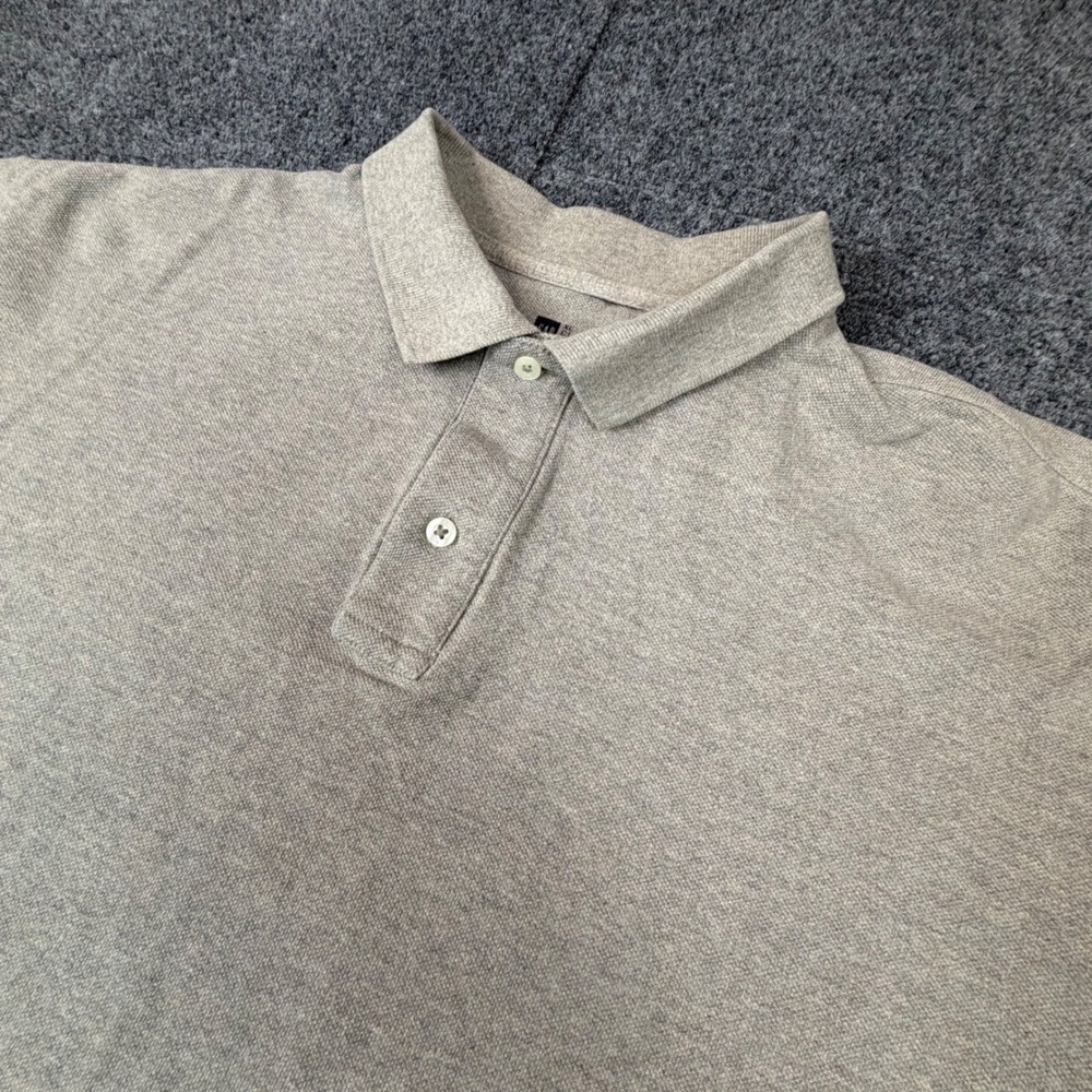 Gap Classic Fit Polo Shirt Mens Size XL Tan Heather Short‎ Sleeve Pique Cotton